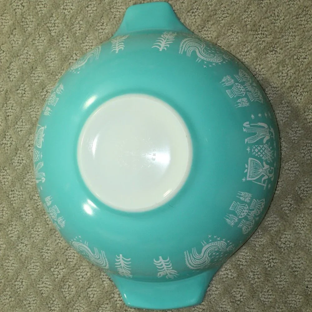 Vtg Pyrex Amish Butterprint Nesting Cinderella Mixing Bowls Set of 3 (442 - 444)
